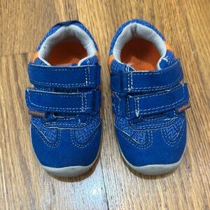 Pediped Blue Sneakers with Velcro Straps and Flexible Sole